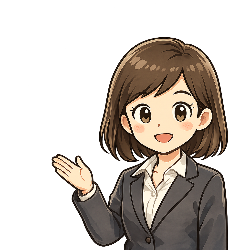 退職前の選択肢を案内する女性キャラクター
